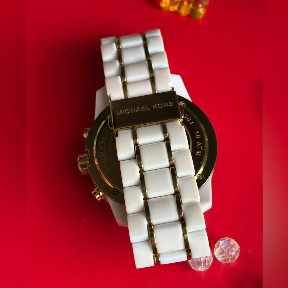 Michael Kors White and Gold Women's Watch